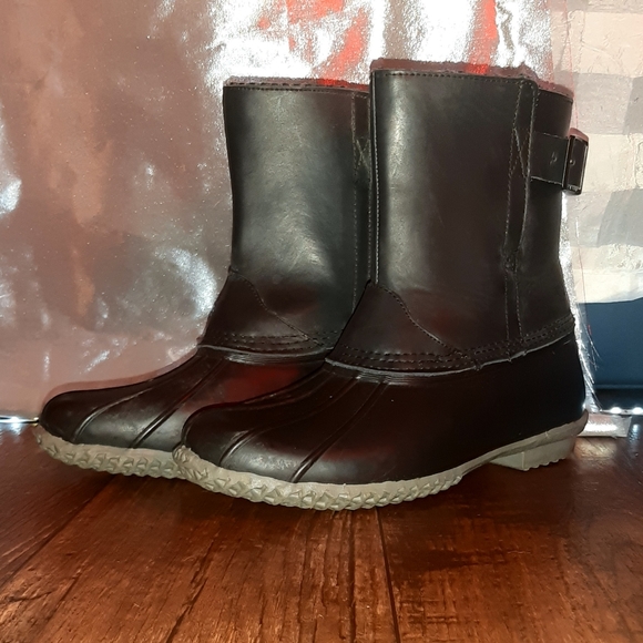 NORTHSIDE THINSULATE BLACK LEATHER BOOTS 200 GRAM c - Picture 3 of 9